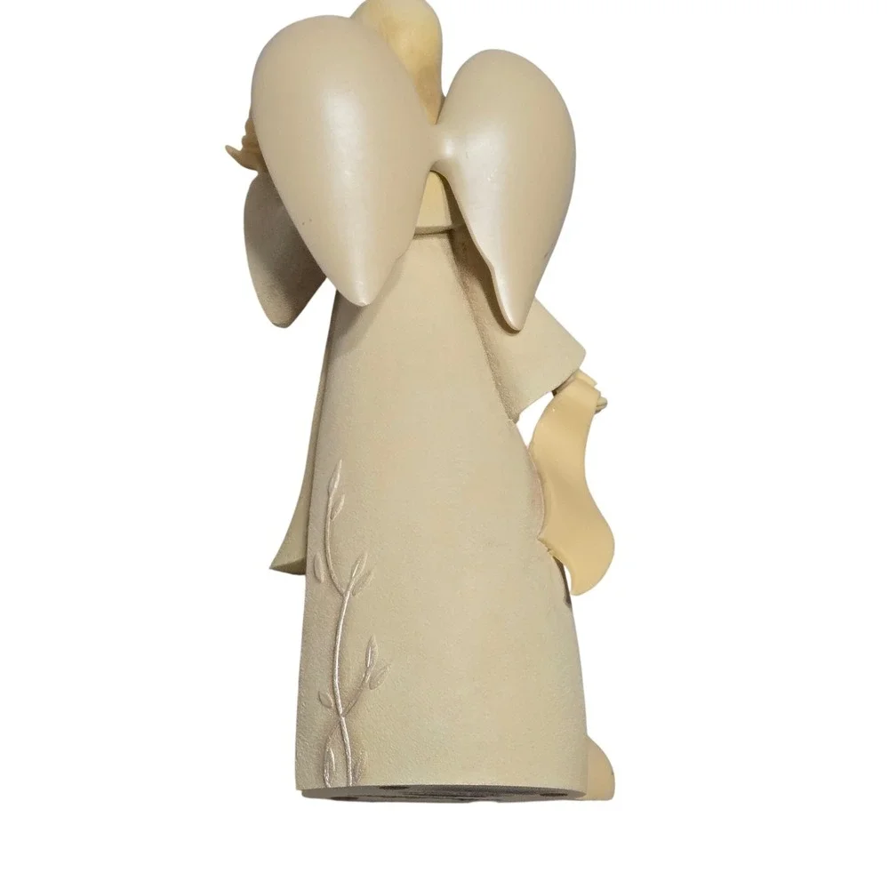 Enesco Foundations Angel Figurine Rhinestone Accent Beige Resin‎ 2009